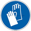 Gebotszeichen: Handschutz benutzen nach ISO 7010 (M 009)
