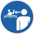 Gebotszeichen: Kinder in Wassereinrichtungen beaufsichtigen nach ISO 20712-1 (WSM 002)