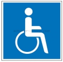 Gebotszeichen: Rollstuhlfahrer (quadratisch)
