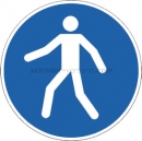Gebotszeichen: Fußgängerüberweg benutzen nach ISO 7010 (M 024)