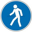 Gebotszeichen: Für Fußgänger (BGV A8 M 10)