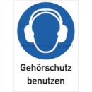 Gebotszeichen: Kombischild Gehörschutz benutzen (ISO 7010)