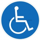 Gebotszeichen: Rollstuhlfahrer  